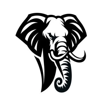 Elephant Mascot logo Stock Illustration