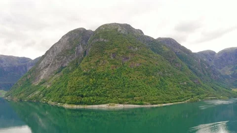 Elephant like Mountain in the middle of a lake Stock Footage 166951751