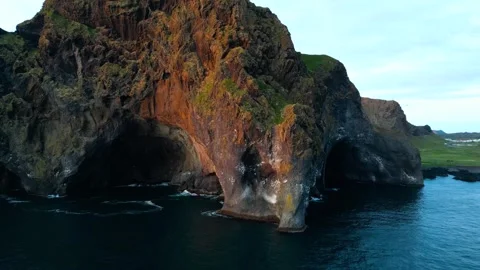 Elephant Mountain at sunset in Iceland Stock Footage 256985381