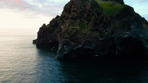 Elephant Mountain at sunset in Iceland Stock Footage 256985408