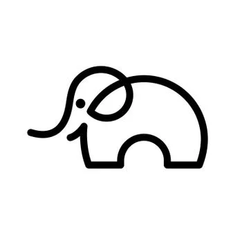 Elephant one line Stock Illustration