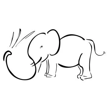 An elephant painted Stock Illustration