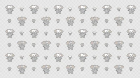 Elephant pattern 4k Stock Footage 140458001