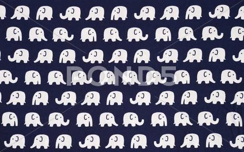 Elephant pattern fabric Stock Photos