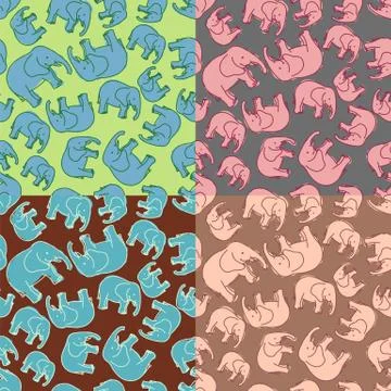 Elephant Pattern Stock Illustration