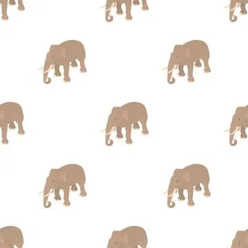 Elephant pattern seamless vector Stock Illustration