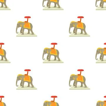 Elephant pattern seamless vector Stock Illustration