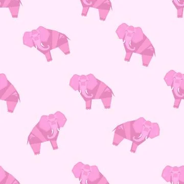 Elephant Pattern. Stylized Vector Illustration Stock Illustration