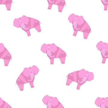 Elephant Pattern. Stylized Vector Illustration Stock Illustration