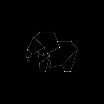 Elephant Polygonal Lines Stock Illustration