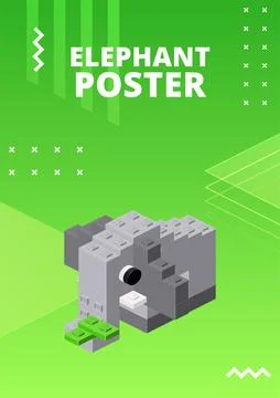 Elephant for print and design. Vector Stock Illustration