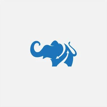 Elephant recycle logo design vector Stock Illustration