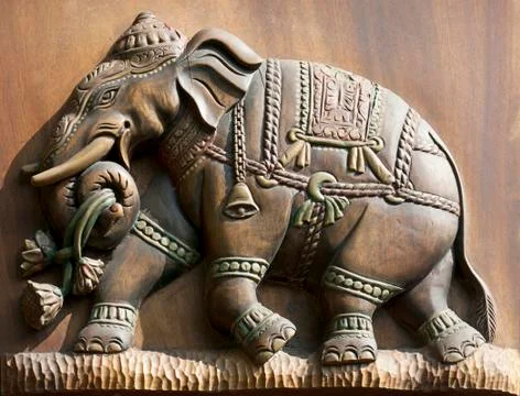 Elephant relief Stock Photos