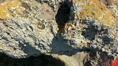 Elephant Rock, Overhead Close-Up Drone Clip, Bronze Age Nuragic Sardinia, 4K Stock Footage 196277814