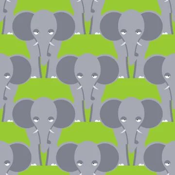 Elephant seamless pattern. African wild beast texture. Animal background Ilustración de archivo