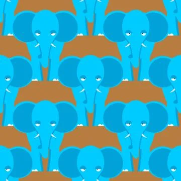 Elephant seamless pattern. African wild beast texture. Animal background Ilustración de archivo