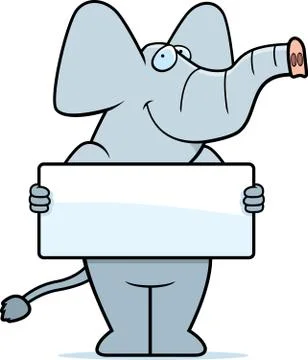 Elephant sign Stock Illustration