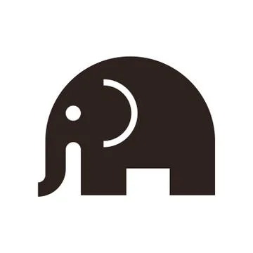 Elephant sign Stock Illustration