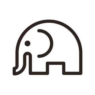 Elephant sign Stock Illustration