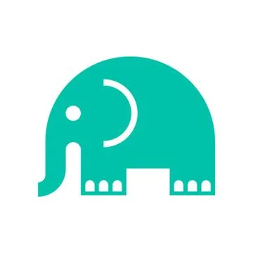 Elephant sign Stock Illustration
