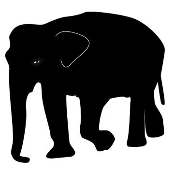 Elephant silhouette Stock Illustration