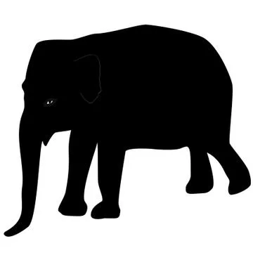 Elephant silhouette Stock Illustration