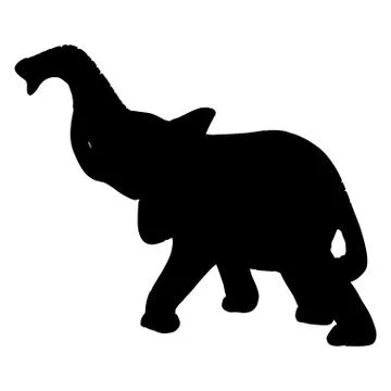 Elephant Silhouette Stock Illustration