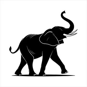 Elephant silhouette Stock Illustration