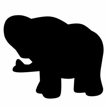 Elephant silhouette illustration vector Stock Illustration