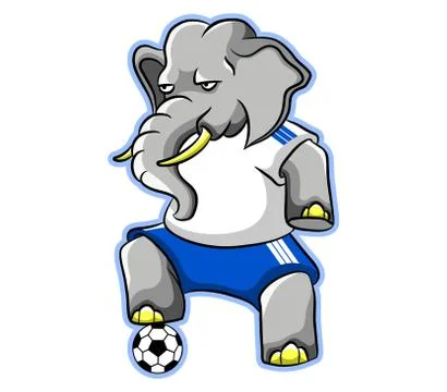 Elephant Soccer Stock Illustration