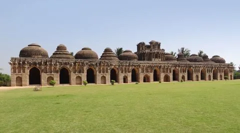 Elephant stables at vijayanagara Stock Photos