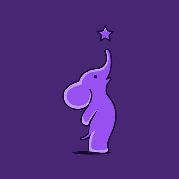 Elephant Star Logo Stock Illustration