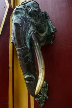 Elephant Statue Door Stock Photos