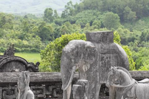 Elephant statue in Hue Stock Photos