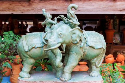 Elephant statue Stock Photos