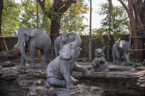 Elephant statue Stock Photos