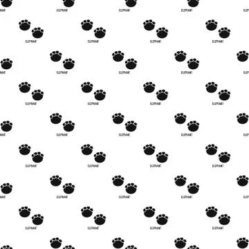 Elephant step pattern seamless vector Stock Illustration