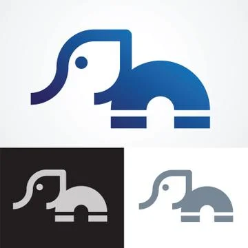 Elephant symbol design Stock Illustration