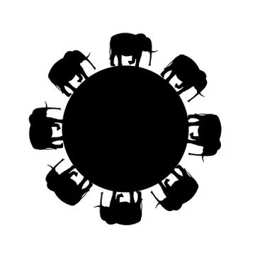 Elephant symbol - vector illustration Illustrazione stock