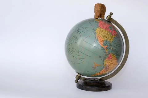 Elephant on top of the earth Stock Photos