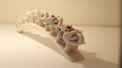 Elephant Trinkets Stock Footage 34506815