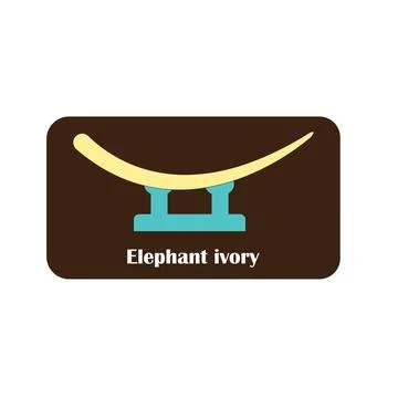 Elephant tusk icon Stock Illustration