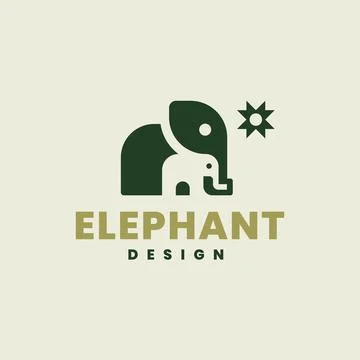 Elephant vector icon illustration.Modern elephant logo design.Premium quality. Stock Illustration