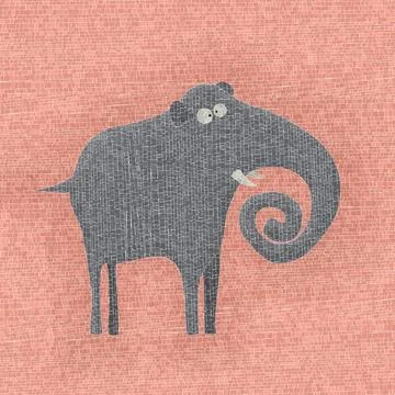 Elephant vector mosaic 스톡 일러스트