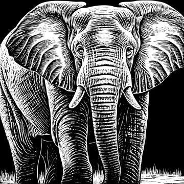 Elephant vector white background no text Stock Illustration