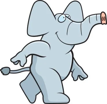 Elephant Walking Stock Illustration
