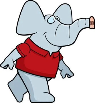 Elephant Walking Stock Illustration