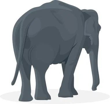 Elephant walking illustration Stock Illustration