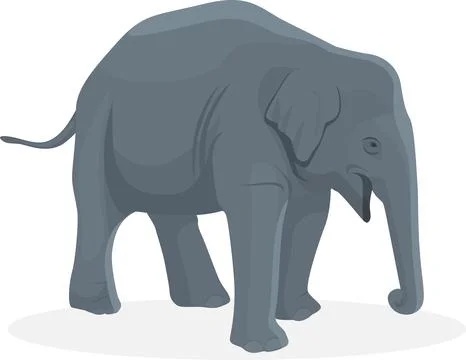 Elephant walking illustration Stock Illustration