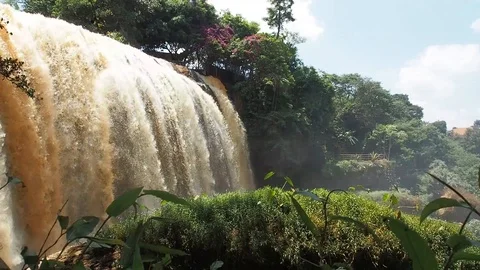 Elephant Waterfall Dalat Stock Footage 89705429